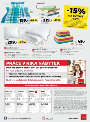 akční leták Kika nábytek 2.1.2017-15.1.2017