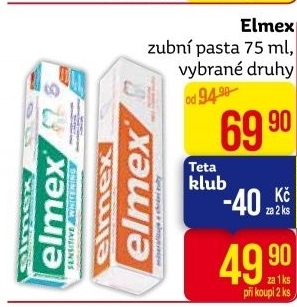 Pasty na zuby Elmex
