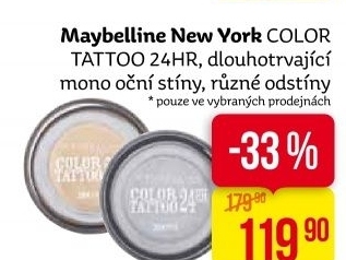 Oční stíny 24H Color Tattoo Maybelline