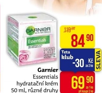 Krém pleťový hydratační Essentials Garnier
