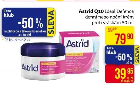 Pleťový krém proti vráskám Ideal Defence Q10 Astrid