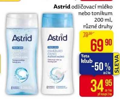 Odličovací mléko Astrid