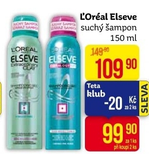 Suchý šampon Elséve L'Oréal