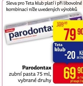 Pasty na zuby Parodontax