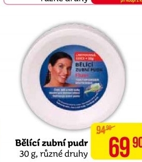 Pudr bělící na zuby EVA