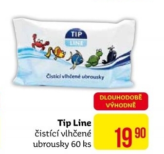 Vlhčené ubrousky dětské Tip Line