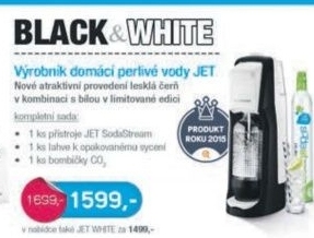 Jet Black&White výrobník perl vody