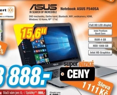 ASUS F540SA-DM661T/WIN10