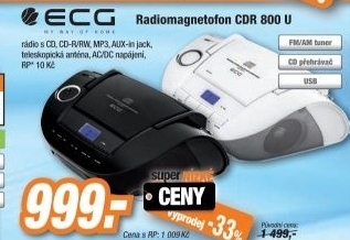 ECG CDR 800 U White