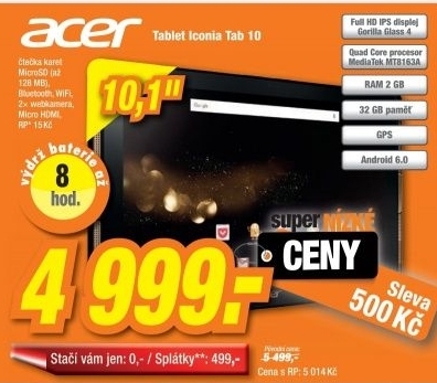 ACER Iconia Tab 10 (A3-A40-N51V)/Android