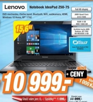LENOVO IdeaPad Z50-75 (80EC00LPCK)/WIN10