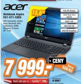 ACER Aspire ES1-571-C8EG/WIN10
