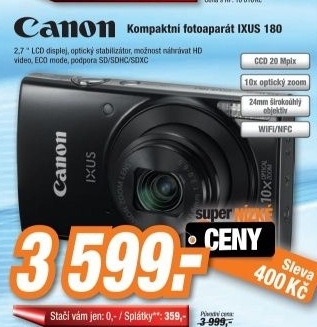 Canon IXUS 180 černý