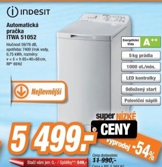 INDESIT ITWA 51052 W