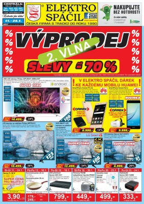 akční leták Elektro Spáčil 11.1.2017-24.1.2017