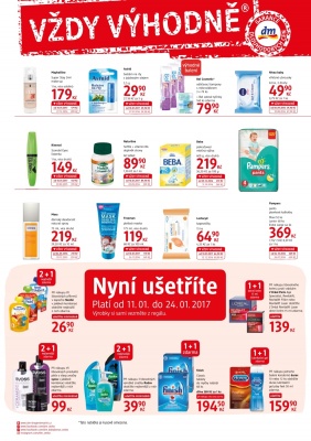 akční leták dm drogerie 11.1.2017-7.2.2017