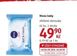 Vlhčené ubrousky dětské Nivea Baby
