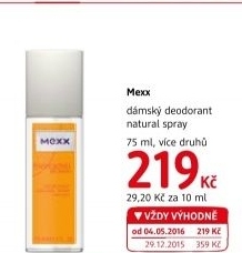 Deodorant parfémovaný Mexx