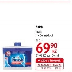 Čistič myčky Finish