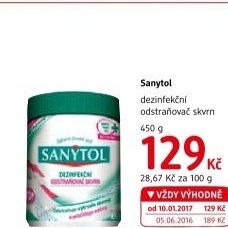 Dezinfekční odstraňovač skvrn Sanytol