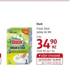 WC blok gelové pásky Fresh Stick Duck