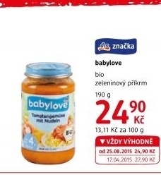 Zeleninový příkrm bio Babylove