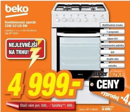 Sporák kombinovaný