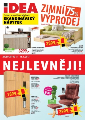 akční leták IDEA nábytek 15.1.2017-31.1.2017