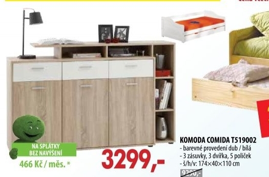 Komoda COMIDA 2 dub/bílá