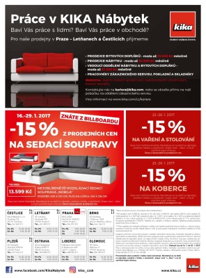 akční leták Kika nábytek 16.1.2017-29.1.2017