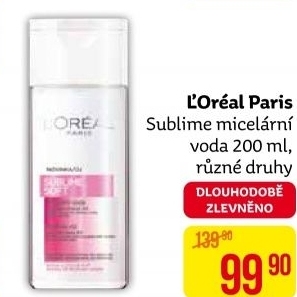 Micelární voda čistící Sublime L'Oréal