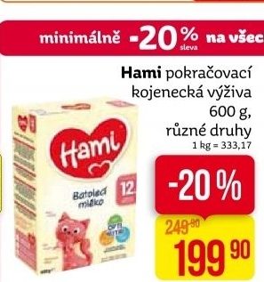 Výživa mléčná Hami