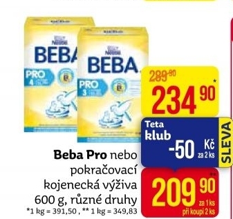 Mléčná výživa Pro Beba Nestlé