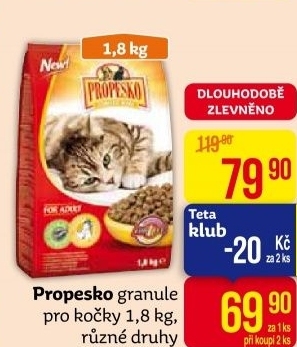 Granule pro kočky Propesko