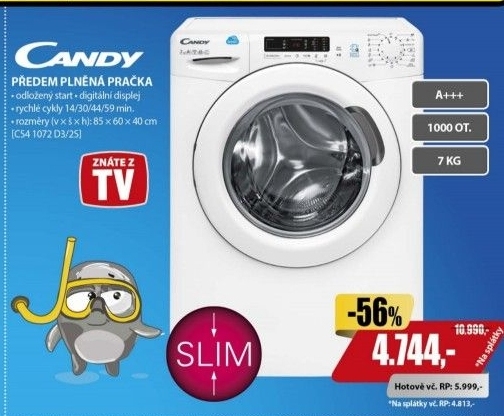 Pračka CS4 1072 D3/2S Candy