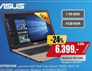 Notebook Asus D540SA-XX437T