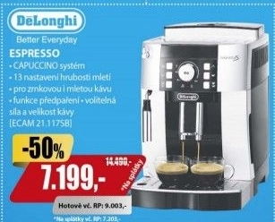 Kávovar espresso DeLonghi ECAM 21.117SB
