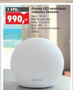 Aroma LED osvěžovač vzduchu Venezia Soehnle