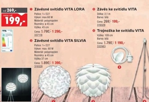 Závěsné svítidlo Lora Vita