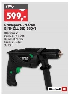 Příklepová vrtačka Bavaria BID650