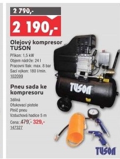 Olejový kompresor Tuson
