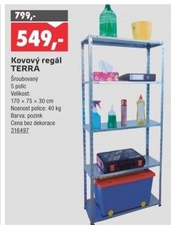 Kovový regál