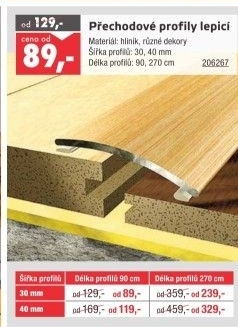 Přechodový profil samolepicí