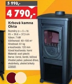 Krbová kamna Okta
