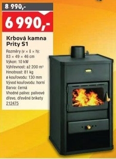 Krbová kamna Prity S1