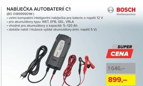 Nabíječka autobaterií C1 Bosch