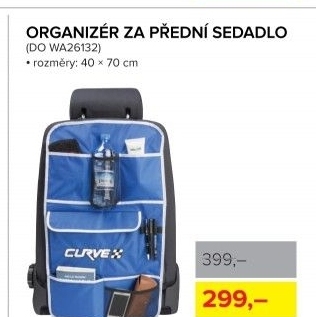 Organizér za přední sedadlo Curve
