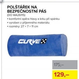 Polštářek na bezpečnostní pás Curve