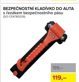 Bezpečnostní kladívko do auta Carface
