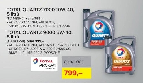 Motorový olej 10 W - 40 Quartz 7000 Total